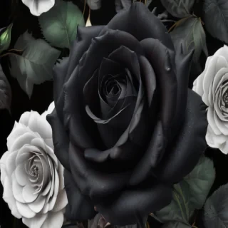 aesthetic black rose wallpaper