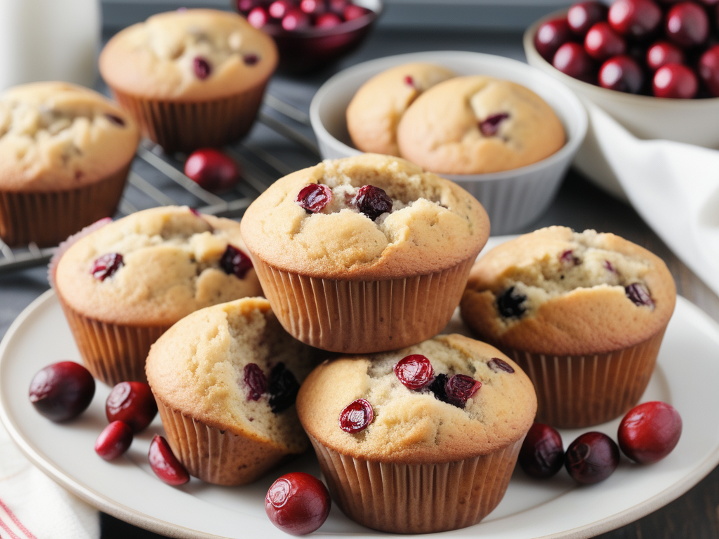 cranberry muffins with dried cranberries