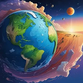 cartoon picture of planet earth