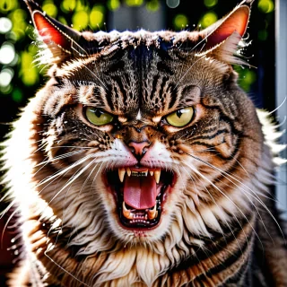 angry cat