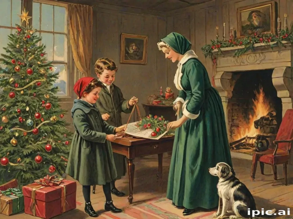 vintage christmas illustration