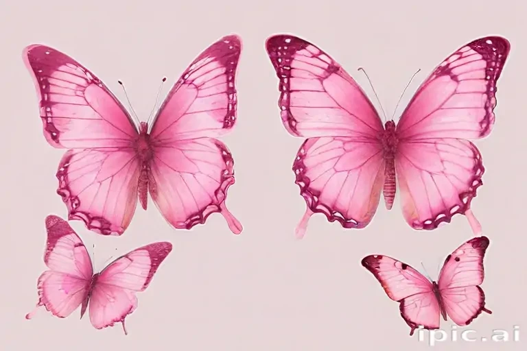 pink butterflies png