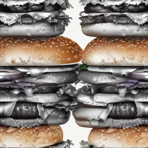 hamburger clipart black and white
