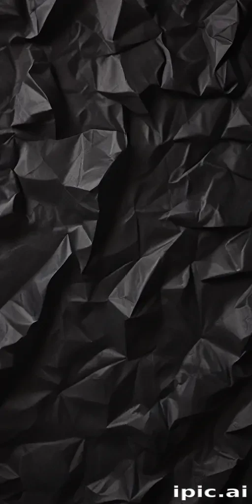 black crumpled paper
