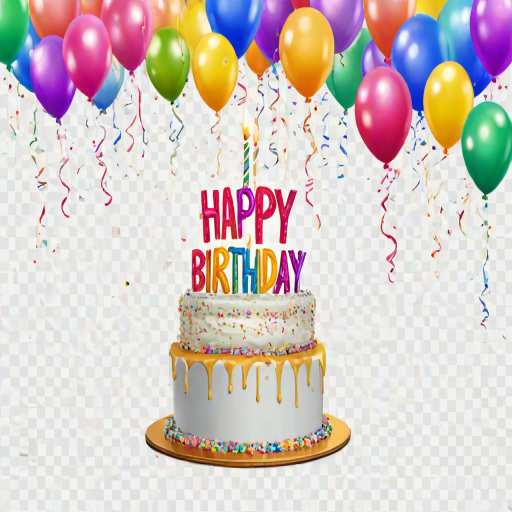 happy birthday transparent background