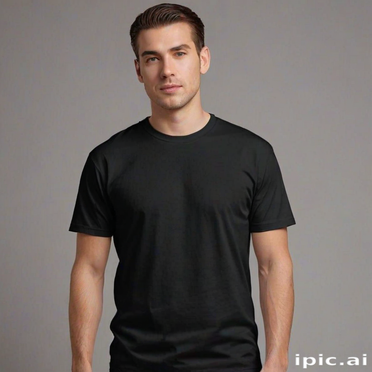 black tee mockup