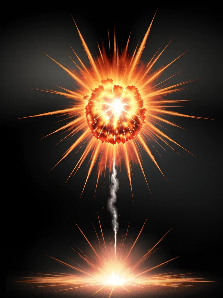explosion with transparent background