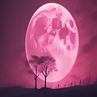 pink moon wallpaper