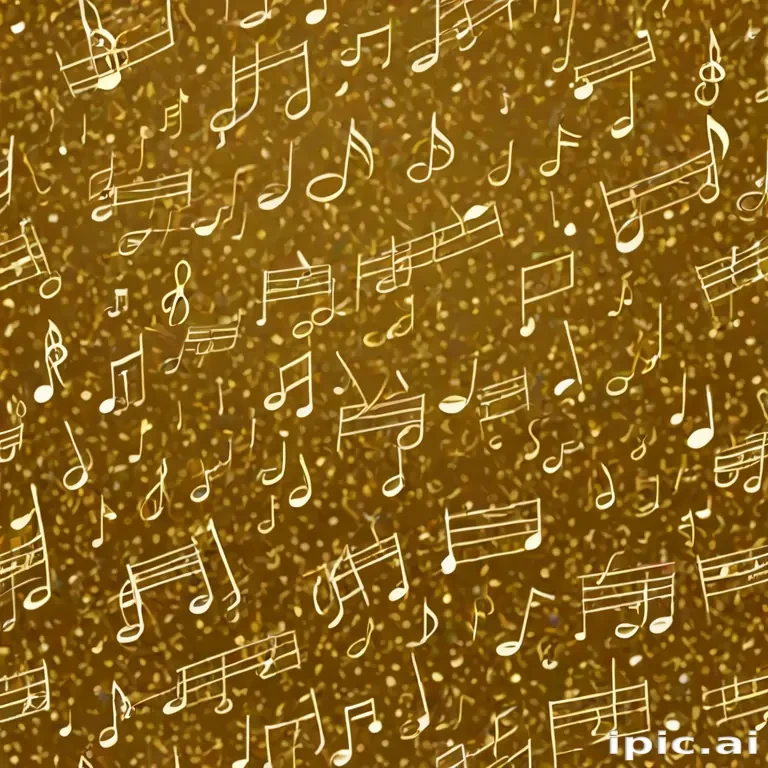gold music notes