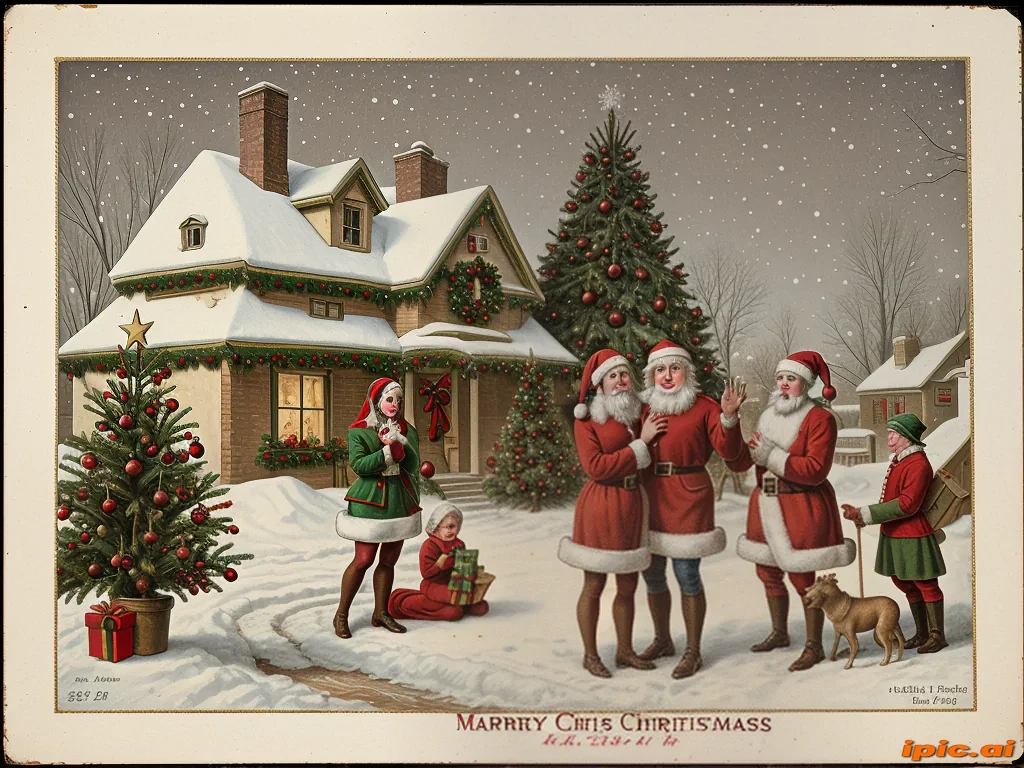 antique christmas images