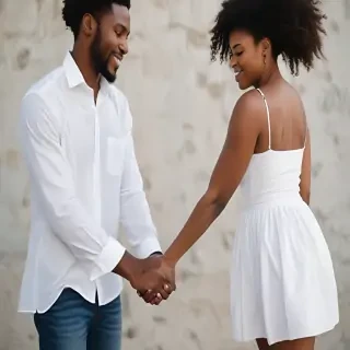 black couple holding hands