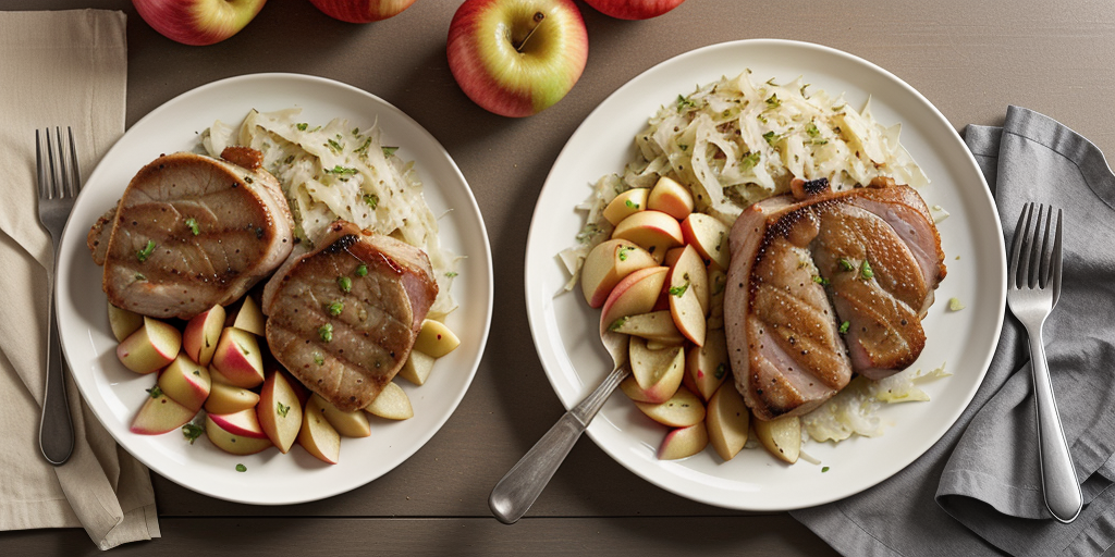 pork chops with sauerkraut and apples