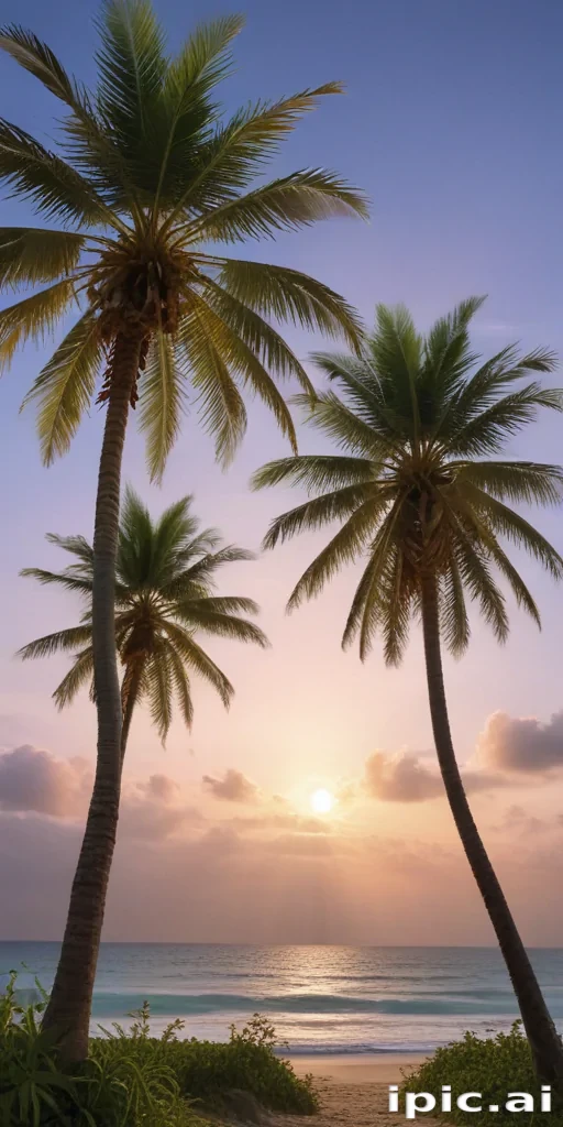 palm trees transparent