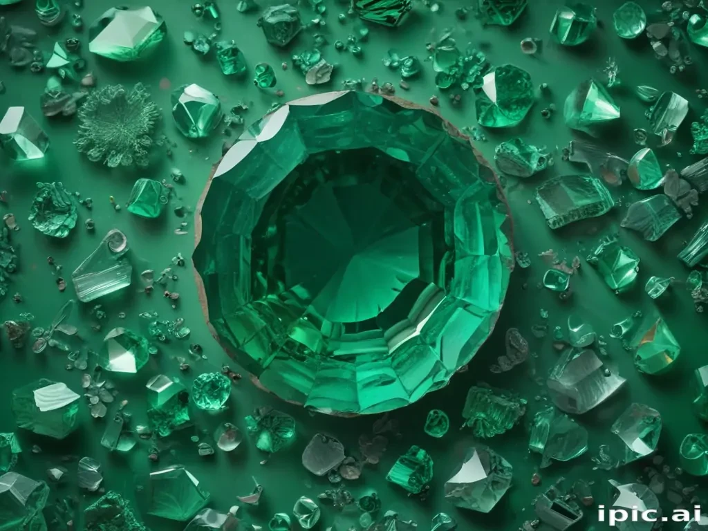 emerald green background