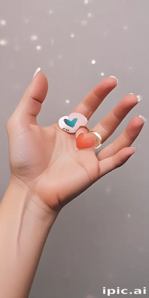 hand heart aesthetic