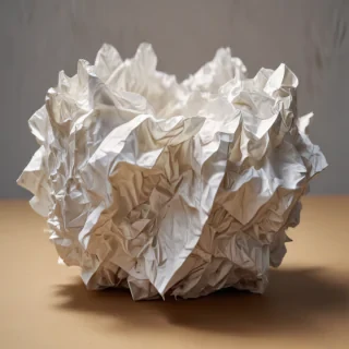 crumpled up paper