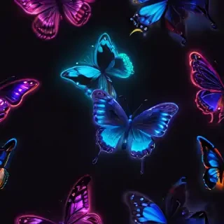 neon butterfly wallpaper