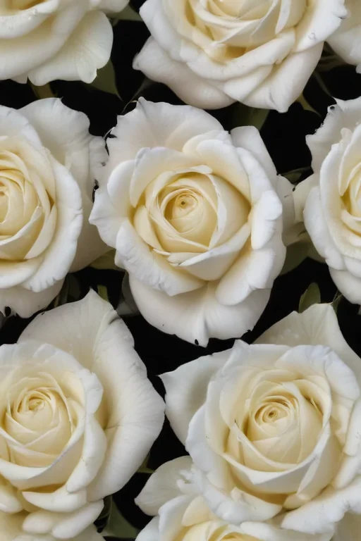 white rose on black