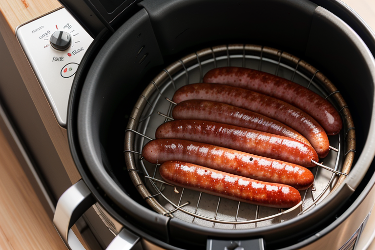 what temperature to cook smoked sausage in air fryer