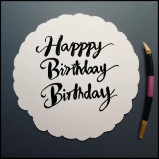 happy birthday calligraphy