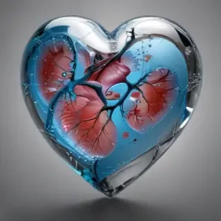 transparent broken heart