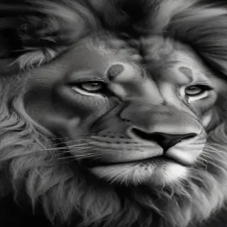 lion black and white pictures