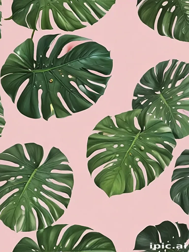 aesthetic monstera wallpaper