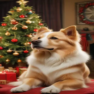 christmas dogs wallpaper
