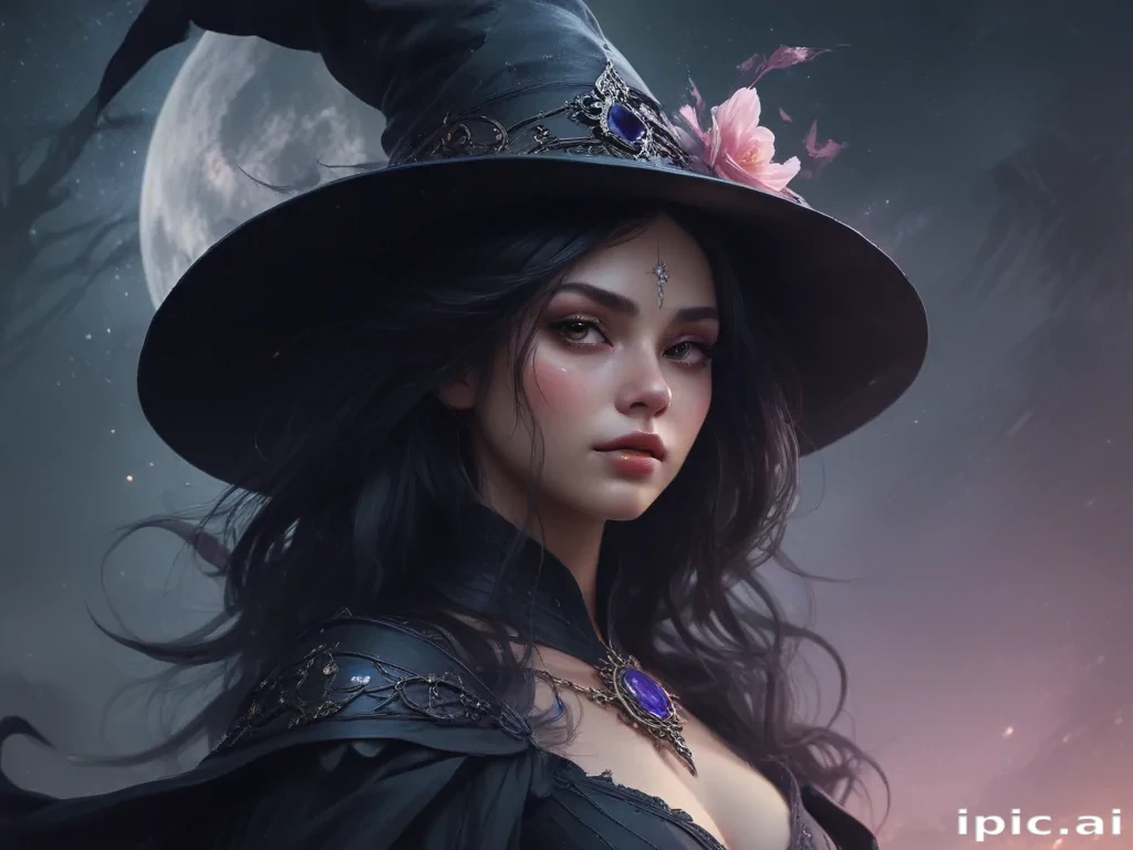 beautiful dark witch fantasy art