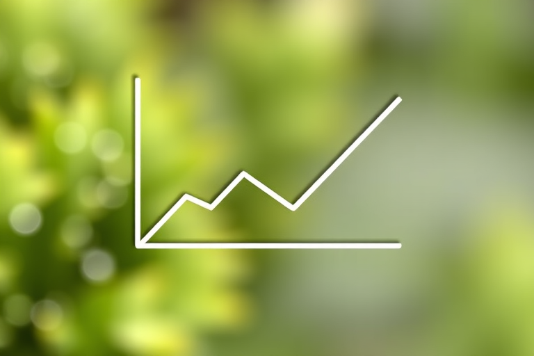 Create a clean, modern line graph icon with a transparent background, using a digital camera with a 50mm lens, aperture f/2.8, ISO 100, and soft natural lighting for clarity.