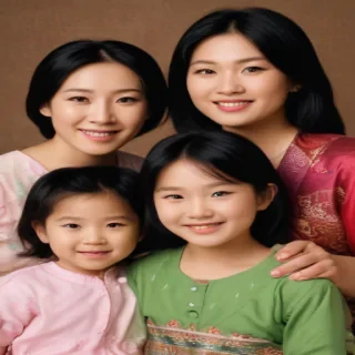 free use asian family
