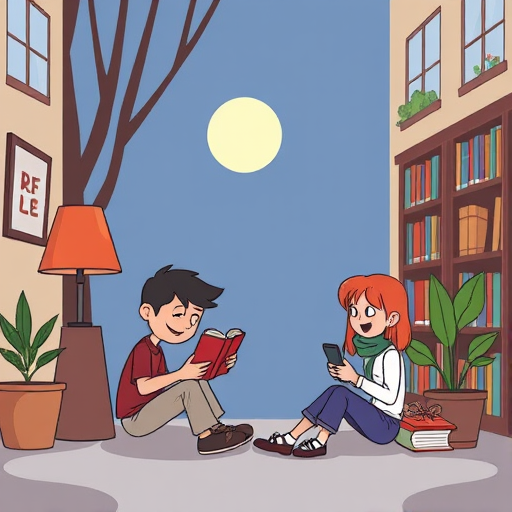 cartoon of reading