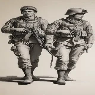 soldiers drawing