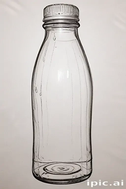 water bottle drawing