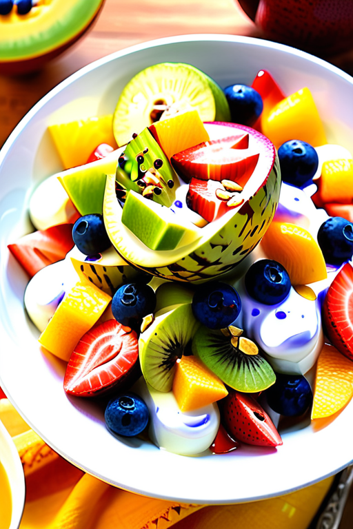 mexican fruit salad with cream