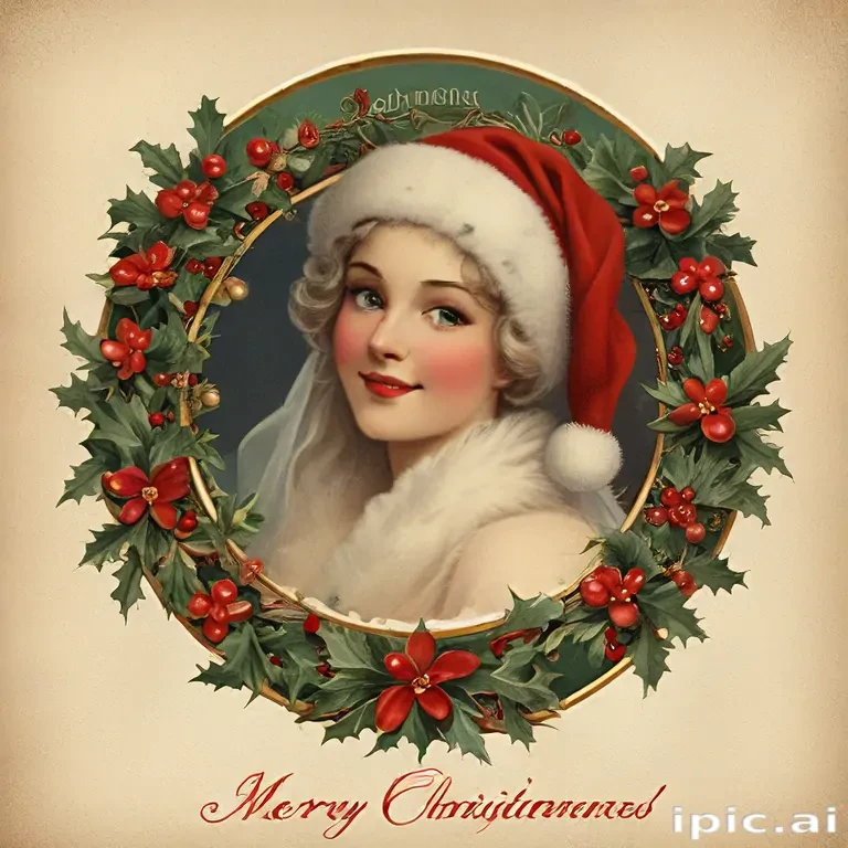 vintage merry christmas image