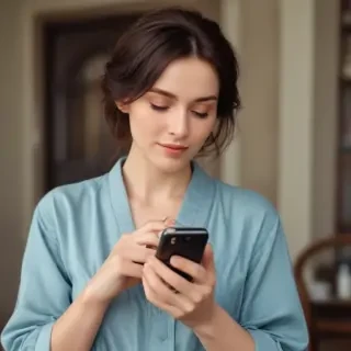 holding a phone