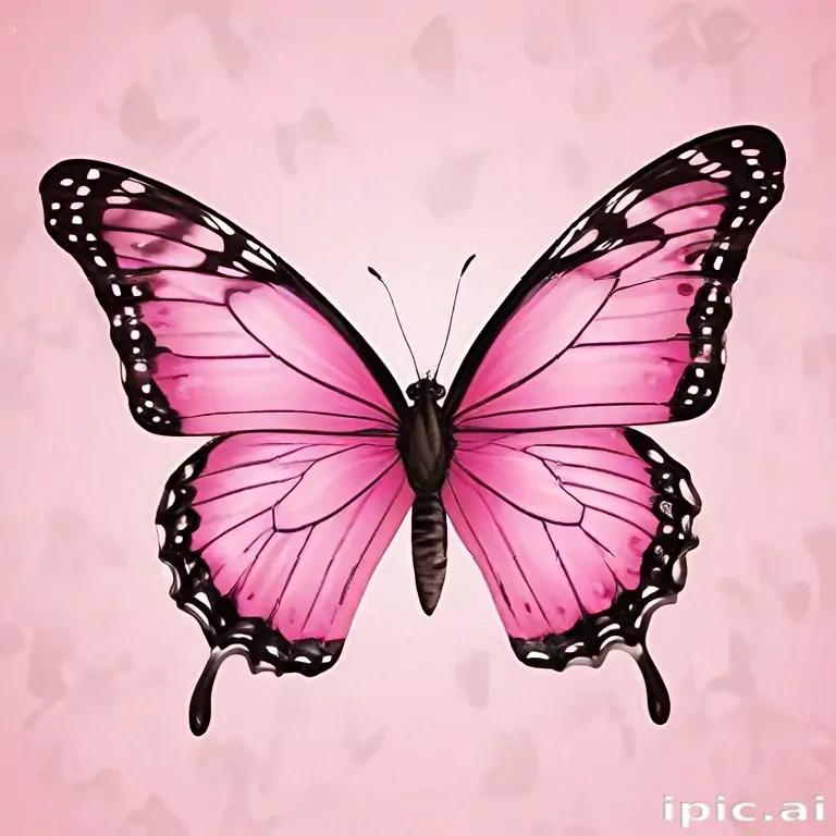 pink butterfly clipart