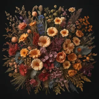 dried flowers png