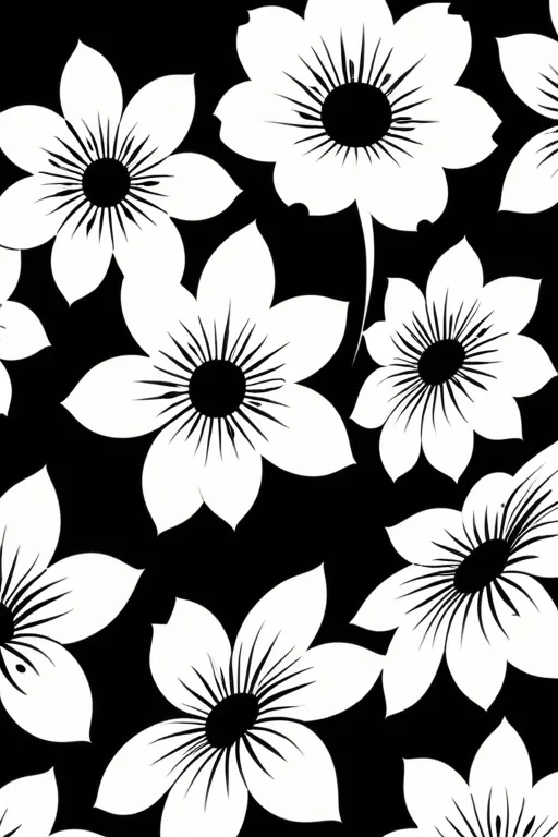 flower background black and white