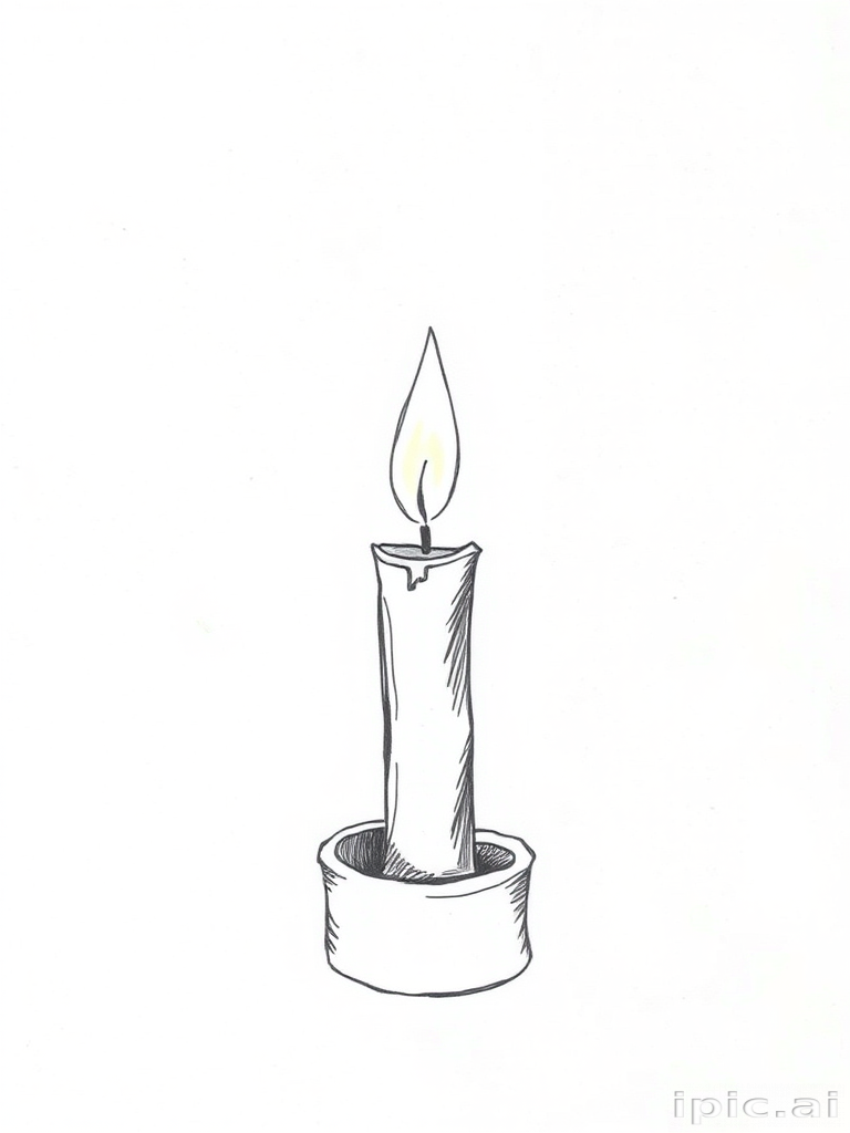 candle drawing