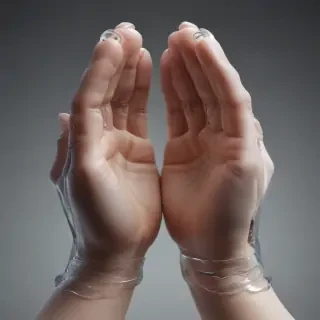 transparent prayer hands