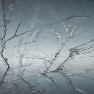 cracked glass transparent