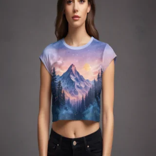 crop top shirt mockup