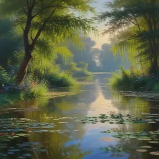 monet painting wallpaper