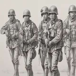soldiers drawing