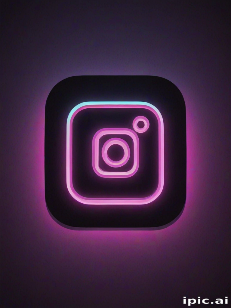 neon instagram logo
