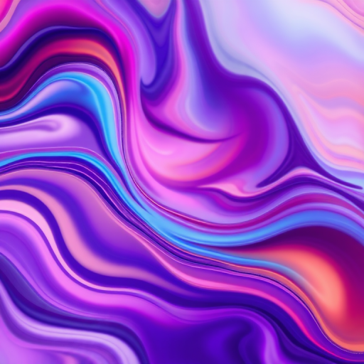 Create an abstract image of flowing colorful waves with vibrant gradients in the style of liquid art, taken with a DSLR camera at f/8 aperture, ISO 100, 1/125s shutter speed, 24mm lens, in soft focus to enhance smoothness and depth.