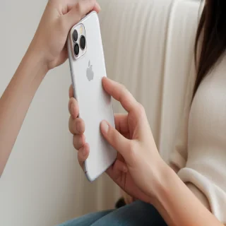 hand holding phone