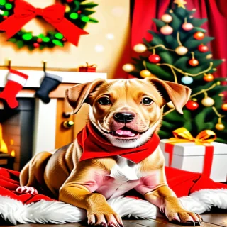 dog christmas background
